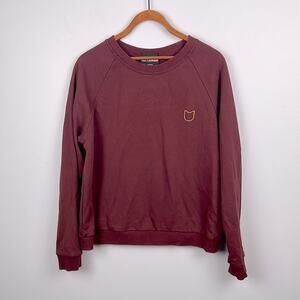 Kittenish burgundy and gold crewneck sweatshirt size medium